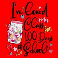 Cute I Loved My Class for 100 Days of School Valentine's Day Santa Hat thumb 1