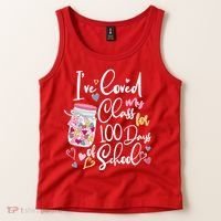 Cute I Loved My Class for 100 Days of School Valentine's Day Tank Top thumb 2