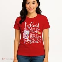 Cute I Loved My Class for 100 Days of School Valentine's Day Women's T-Shirt thumb 4