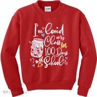 Cute I Loved My Class for 100 Days of School Valentine's Day Kids Sweatshirt thumb 0