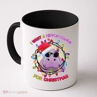 Cute I Want A Hippopotamus for Christmas Lights Coffee Mug thumb 0