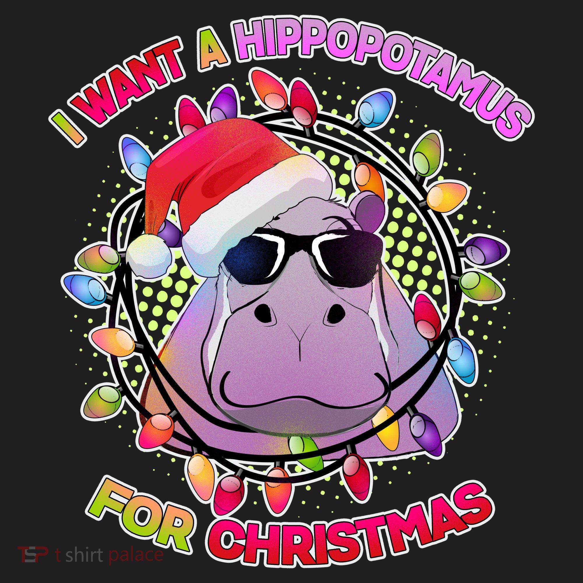 Cute I Want A Hippopotamus for Christmas Lights Tumbler
