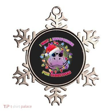 Cute I Want A Hippopotamus for Christmas Lights Ornament