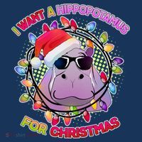 Cute I Want A Hippopotamus for Christmas Lights T-Shirt thumb 7