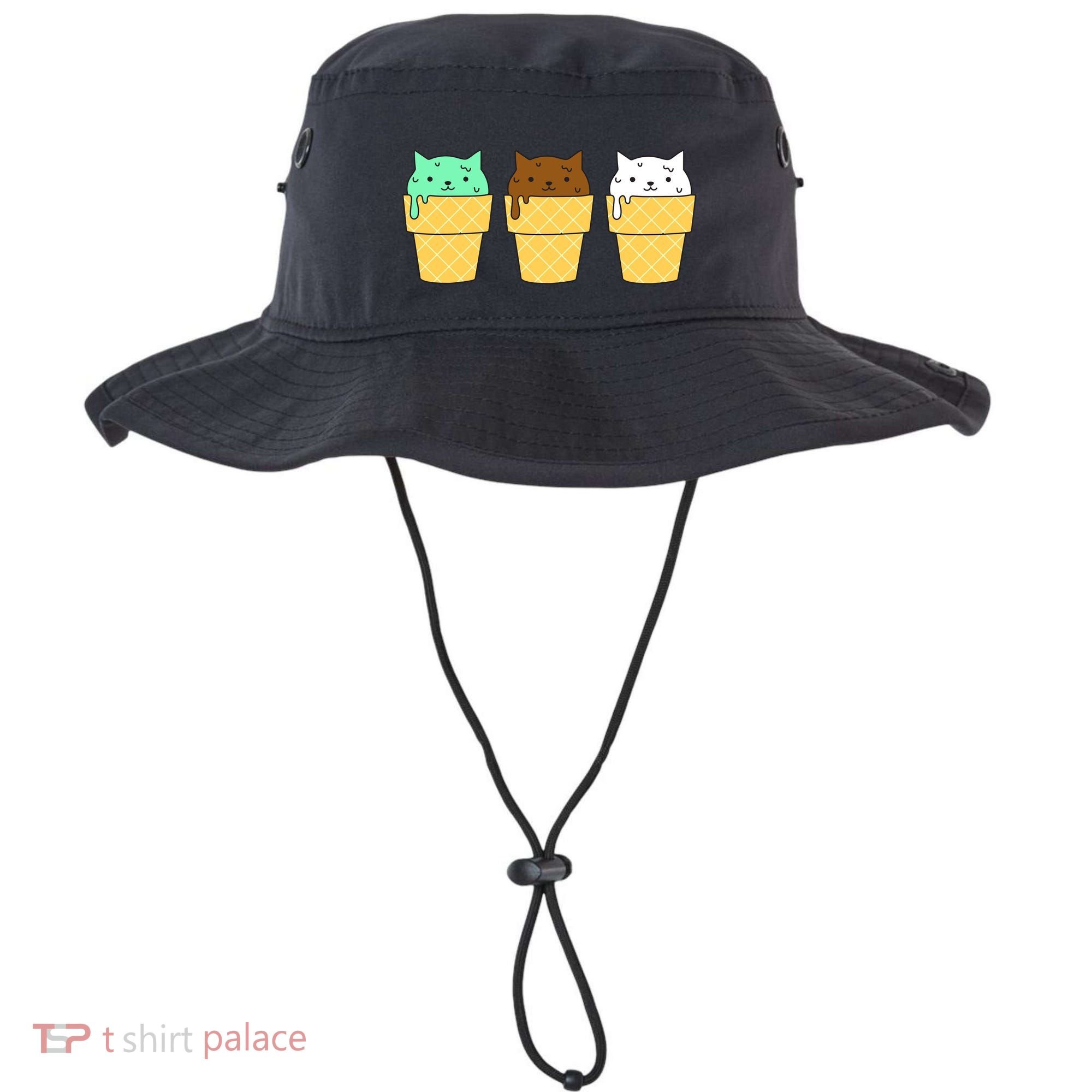 Cute Ice Cream Cat Flavors Bucket Hat