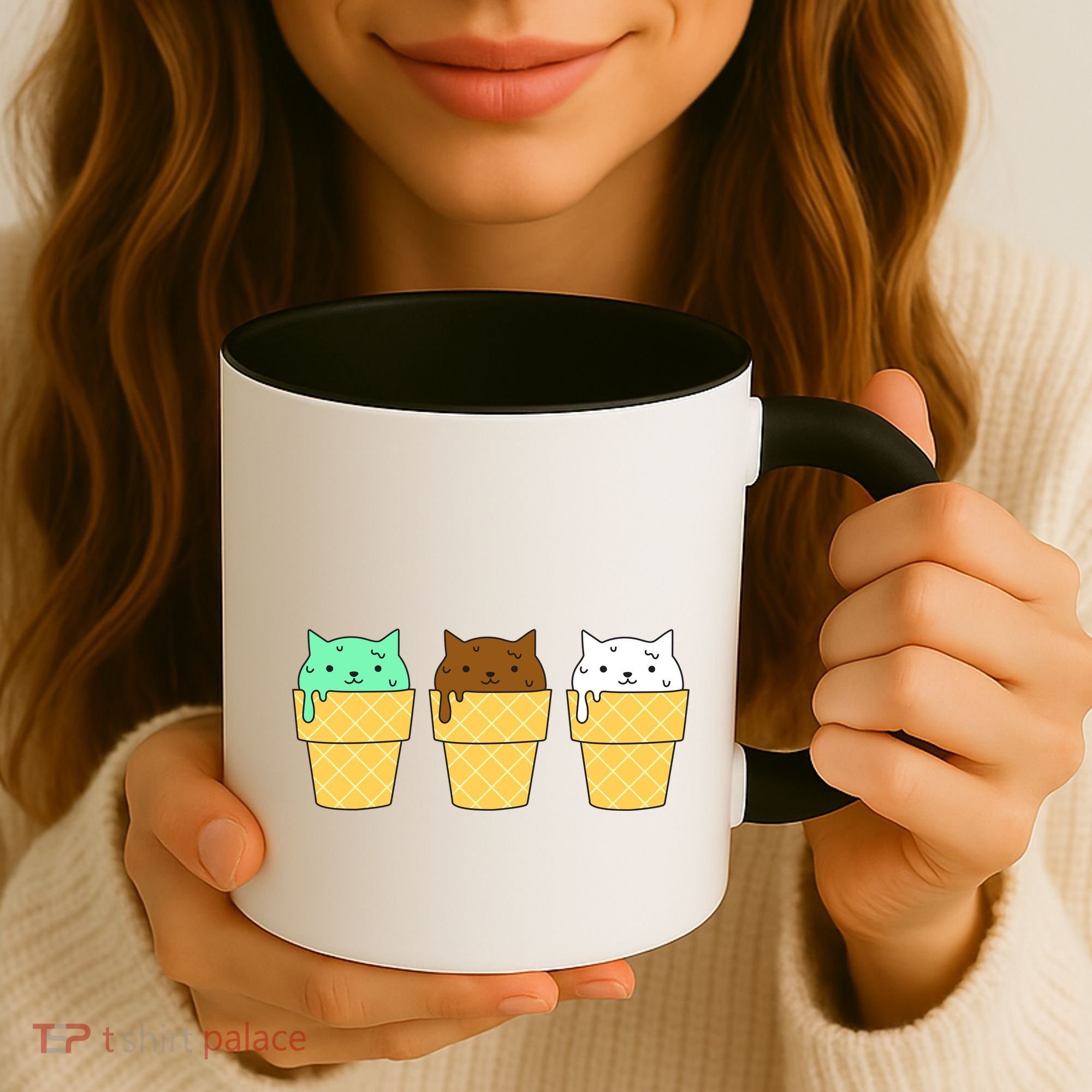 Cute Ice Cream Cat Flavors Coffee Mug