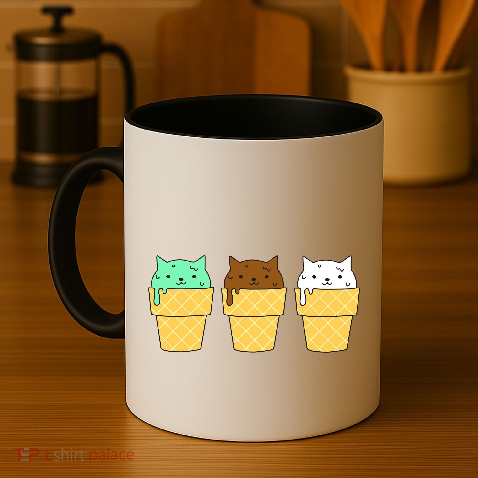 Cute Ice Cream Cat Flavors Coffee Mug