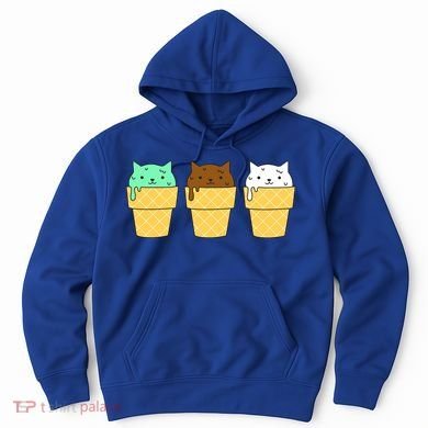 Cute Ice Cream Cat Flavors Hoodie