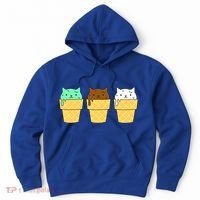 Cute Ice Cream Cat Flavors Hoodie thumb 0