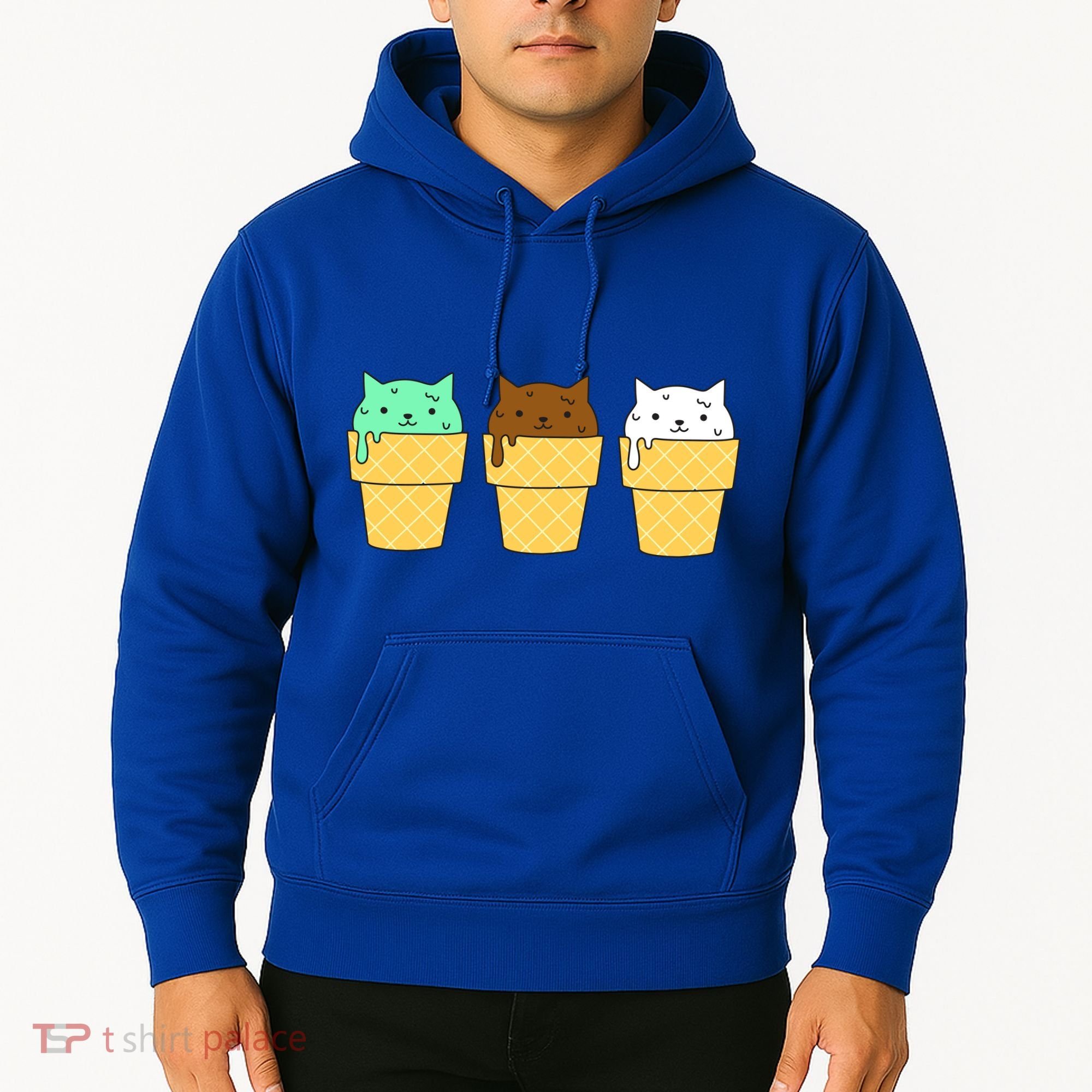 Cute Ice Cream Cat Flavors Hoodie