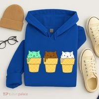 Cute Ice Cream Cat Flavors Hoodie thumb 4