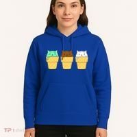 Cute Ice Cream Cat Flavors Hoodie thumb 5