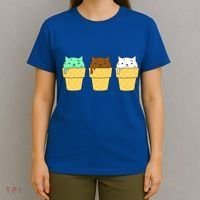 Cute Ice Cream Cat Flavors T-Shirt thumb 4