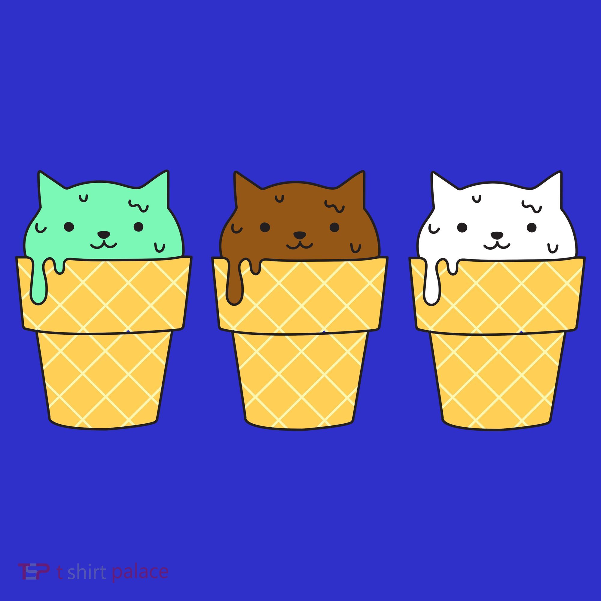 Cute Ice Cream Cat Flavors Polo