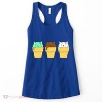 Cute Ice Cream Cat Flavors Women's Tank Top thumb 0
