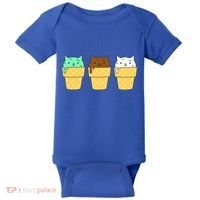 Cute Ice Cream Cat Flavors Baby Bodysuit thumb 0