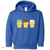 Cute Ice Cream Cat Flavors Toddler Hoodie thumb 0