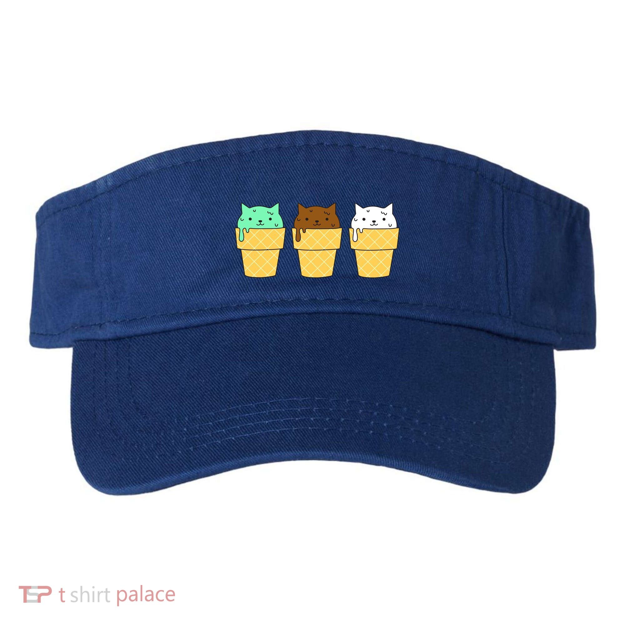 Cute Ice Cream Cat Flavors Visor