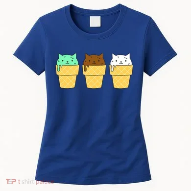 Cute Ice Cream Cat Flavors Women's T-Shirt