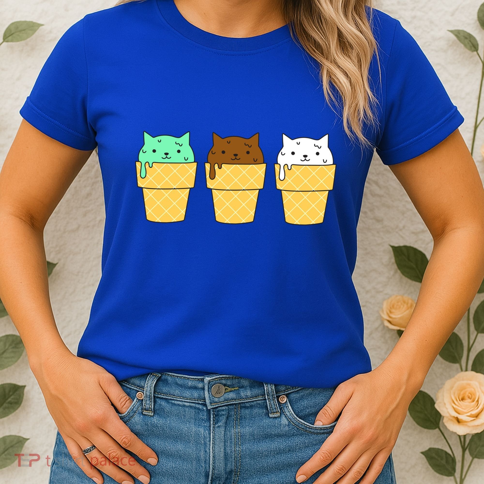 Cute Ice Cream Cat Flavors Women's T-Shirt