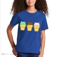 Cute Ice Cream Cat Flavors Kids T-Shirt thumb 2