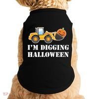 Cute I'm Digging Halloween Tractor Doggie Tank thumb 0