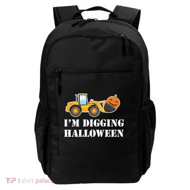 Cute I'm Digging Halloween Tractor Backpack