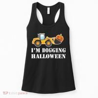 Cute I'm Digging Halloween Tractor Women's Tank Top thumb 0