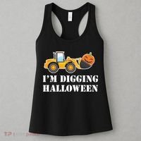 Cute I'm Digging Halloween Tractor Women's Tank Top thumb 3