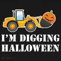 Cute I'm Digging Halloween Tractor Toddler Hoodie thumb 2