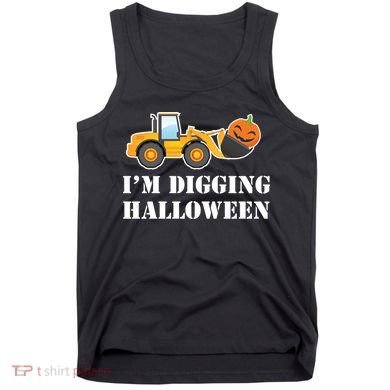 Cute I'm Digging Halloween Tractor Tank Top