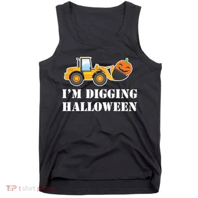 Cute I'm Digging Halloween Tractor Tank Top