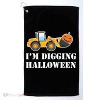 Cute I'm Digging Halloween Tractor Golf Towel thumb 0