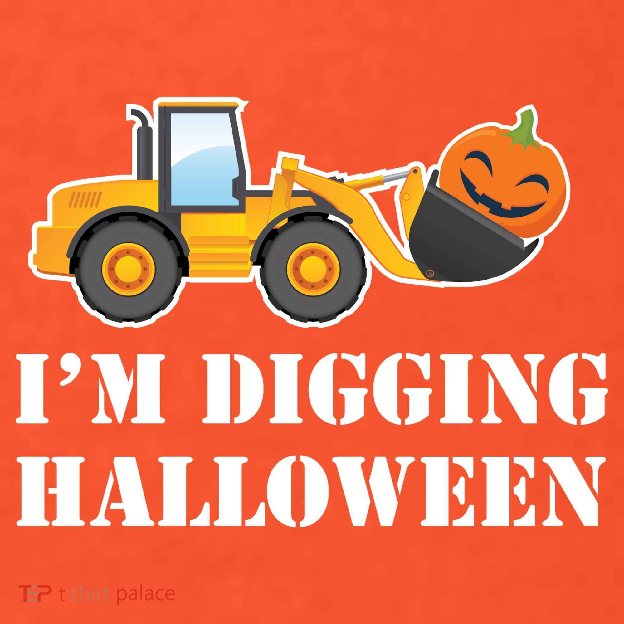 Cute I'm Digging Halloween Tractor Long Sleeve Shirt