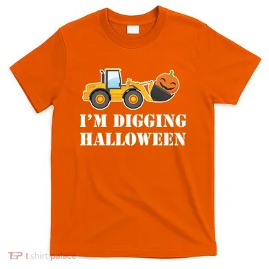 Cute I'm Digging Halloween Tractor T-Shirt