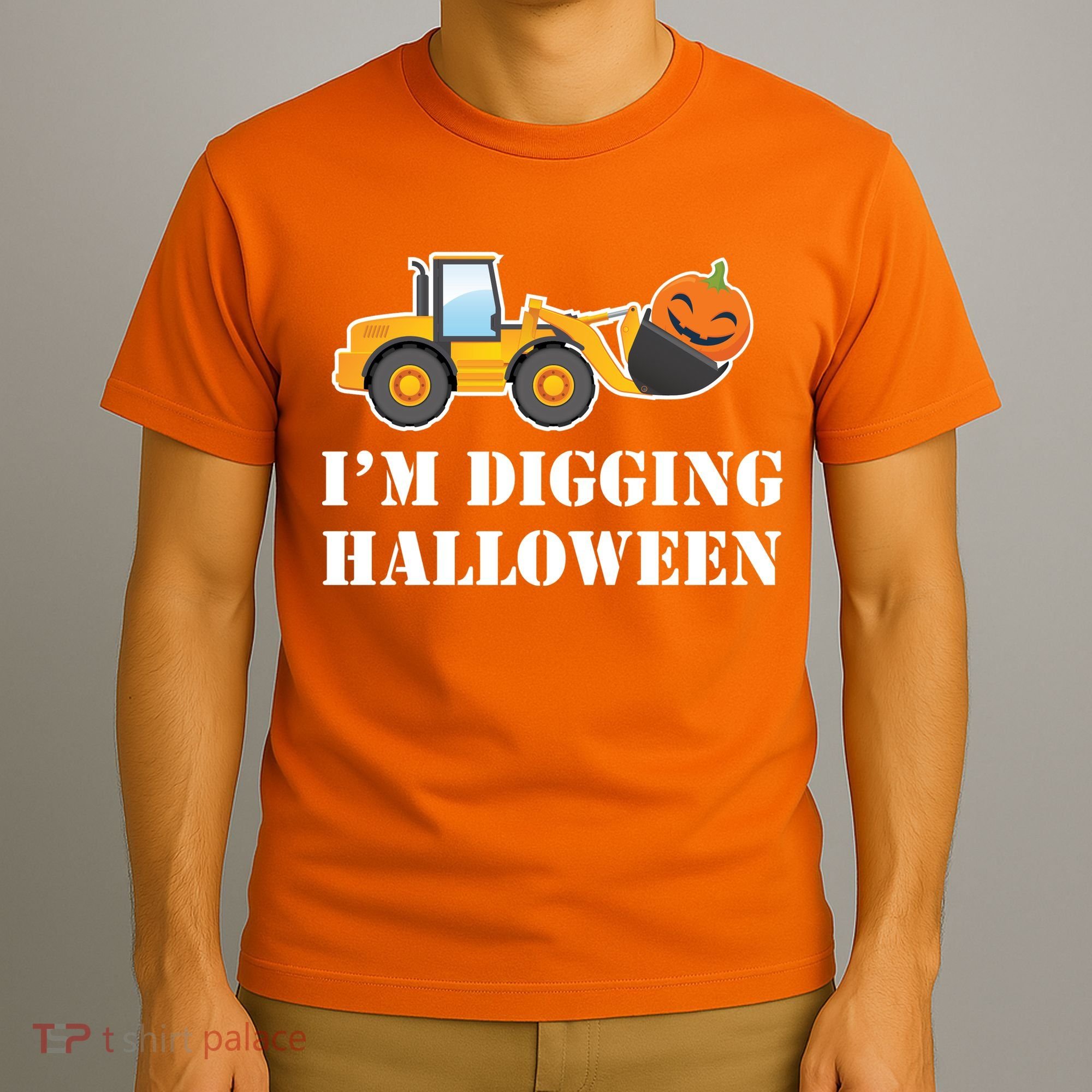 Cute I'm Digging Halloween Tractor T-Shirt