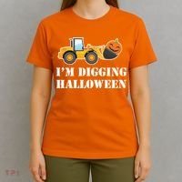 Cute I'm Digging Halloween Tractor T-Shirt thumb 4