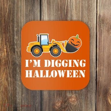 Cute I'm Digging Halloween Tractor Coaster