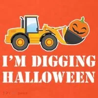 Cute I'm Digging Halloween Tractor Coaster thumb 2