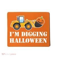 Cute I'm Digging Halloween Tractor Mousepad thumb 0