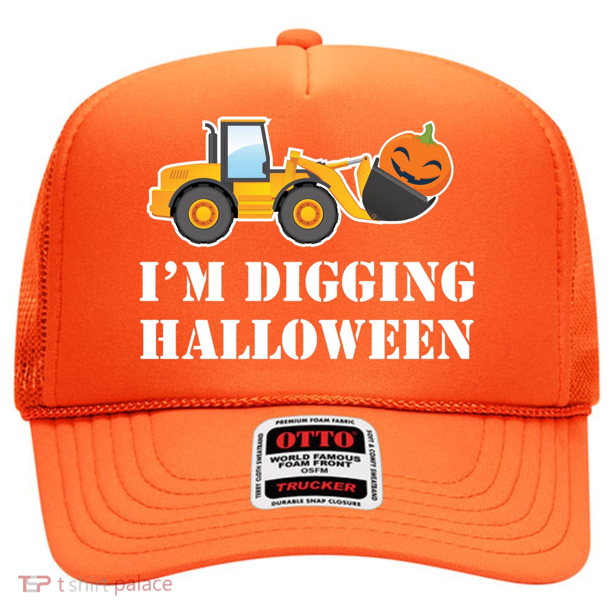 Cute I'm Digging Halloween Tractor Hat