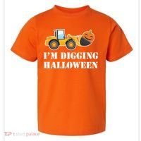 Cute I'm Digging Halloween Tractor Toddler T-Shirt thumb 0
