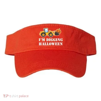 Cute I'm Digging Halloween Tractor Visor