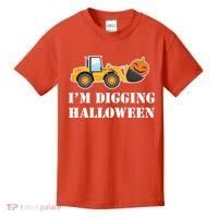 Cute I'm Digging Halloween Tractor Kids T-Shirt thumb 0
