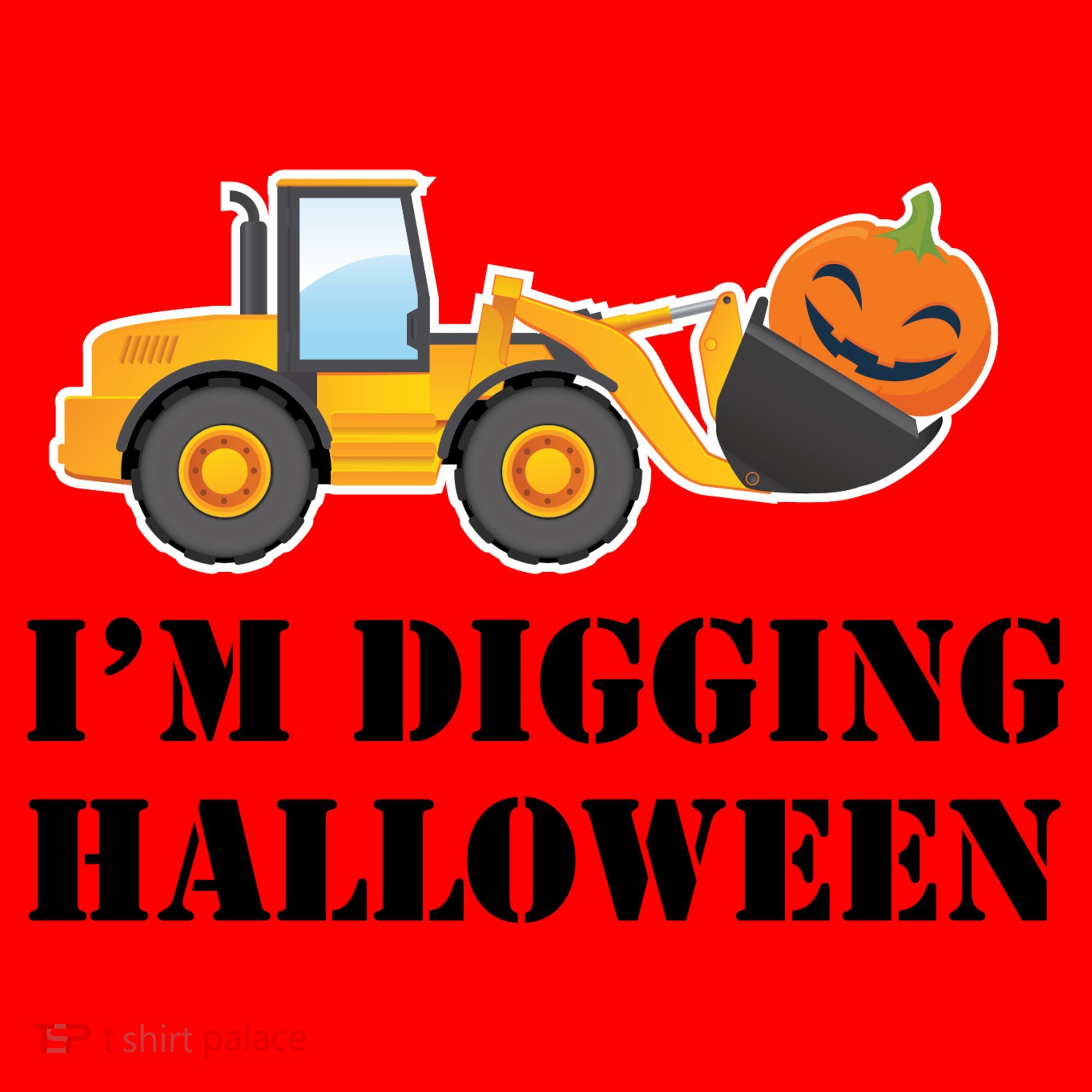 Cute I'm Digging Halloween Tractor Santa Hat