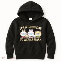 Cute It's A Good Day To Wear A Mask Kids Hoodie thumb 0