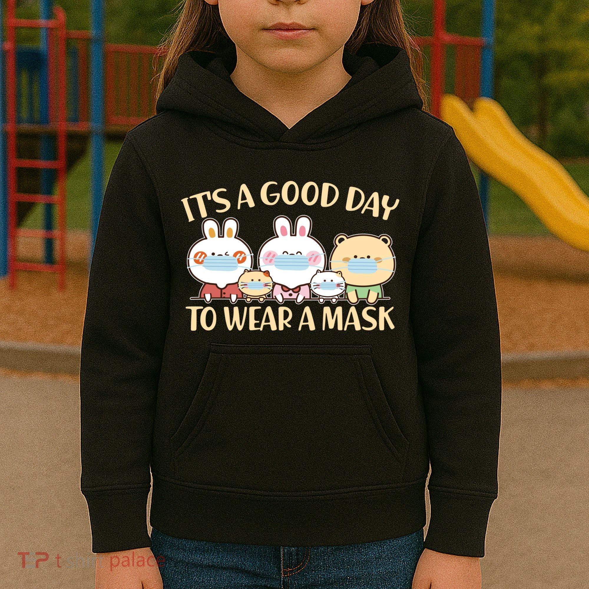 Cute It's A Good Day To Wear A Mask Kids Hoodie