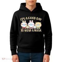 Cute It's A Good Day To Wear A Mask Kids Hoodie thumb 4
