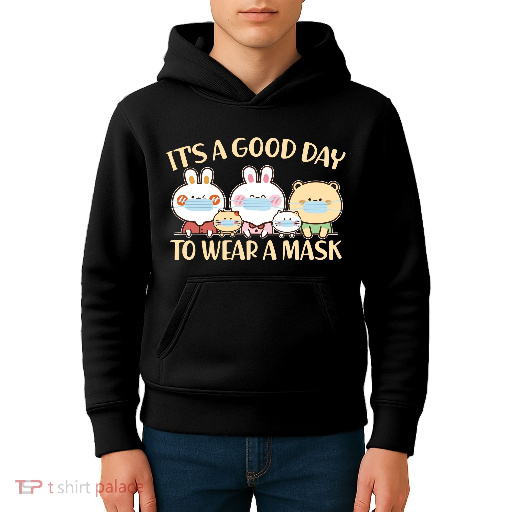 Cute It's A Good Day To Wear A Mask Kids Hoodie