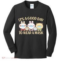 Cute It's A Good Day To Wear A Mask Kids Long Sleeve Shirt thumb 0